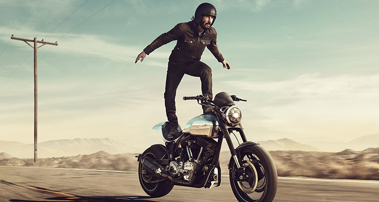 Keanu Reeves Surfs a Motorcycle in Squarespace's 30-Second Aspirational Super Bowl Spot – Squarespace