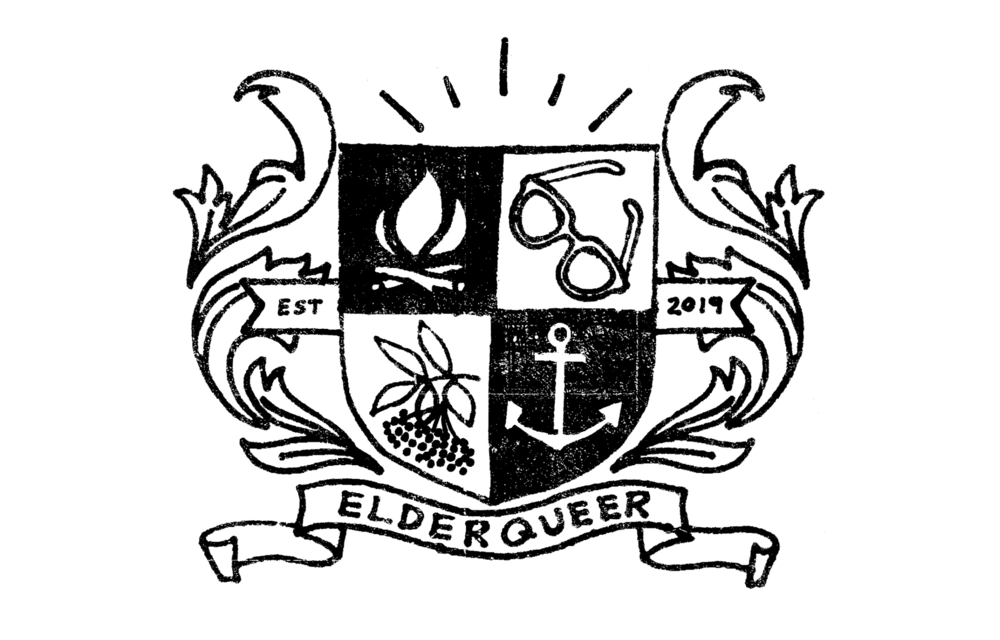 Logotipo da Elderqueer por Kavel Rafferty